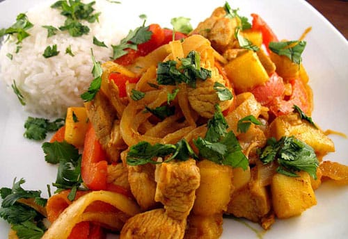 Mango and Red Pepper Chicken recipe – 141 calories