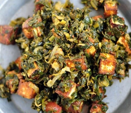 Low Calorie Indian Spinach Paneer Palak recipe – 199 calories
